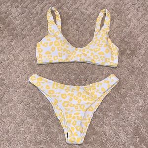 SHEIN YELLOW LEOPARD BIKINI